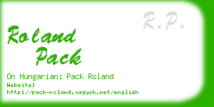 roland pack business card